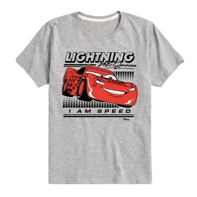 Футболка с коротким рукавом Lightning McQueen I Am Speed с графическим рисунком athletic heather