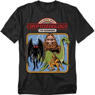 Мужская футболка Steven Rhodes Cryptozoolology for Beginners, черная
