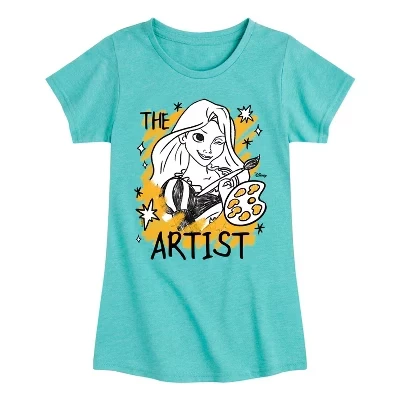 Приталенная футболка Rapunzel The Artist с коротким рукавом и рисунком бирюзового цвета