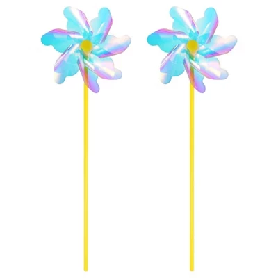 Outdoor Durable Vibrant Wind Spinner 19.7 Inch 2 Pcs rainbow leaves