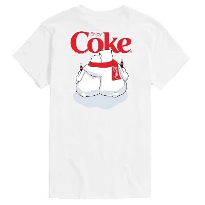 Мужская футболка с коротким рукавом Enjoy Coca-Cola Polar Bears с рисунком белого цвета
