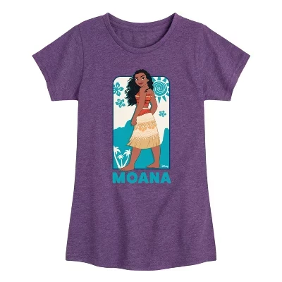 Приталенная футболка с графическим рисунком Moana Full Body Portrait с коротким рукавом heather purple