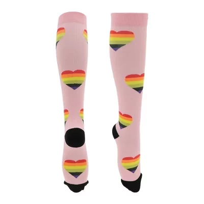 Athletic Socks Breathable Shaping Sweat-Absorbent Outdoor 1 Pair pink