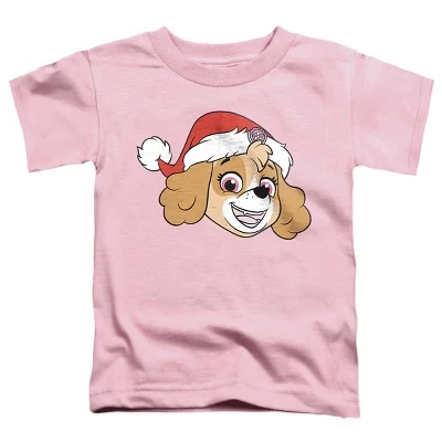 Футболка Paw Patrol Skye Santa Hat для маленьких мальчиков розового цвета