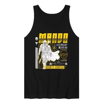 Мужская майка Mandalorian Mando Dark с цифровым рисунком, черная
