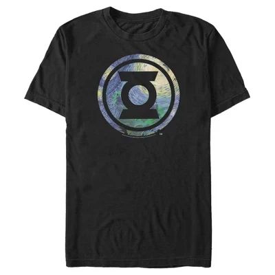 Мужская футболка с логотипом Green Lantern Starry Night черного цвета