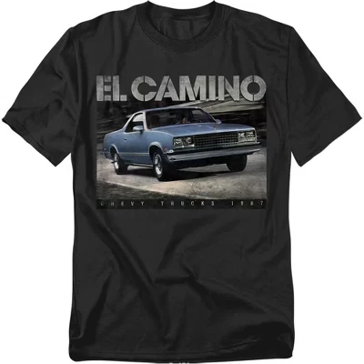 Мужская футболка Chevy El Camino Truck 87 черного цвета