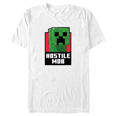 Мужская футболка Hostile Mob Creeper белого цвета