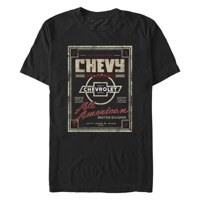 Мужская футболка General Motors с оригинальными деталями Chevy, сделанными в Америке, полностью американская, черного цвета