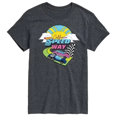 Мужская футболка California Speedway 70-х годов с коротким рукавом и графическим рисунком heather charcoal