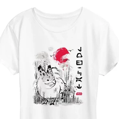 Women's -  - Loth Cat Japanese Short Sleeve Graphic T-Shirt white