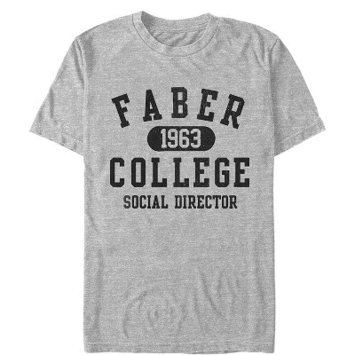 Мужская футболка Faber College с изображением социального директора athletic heather