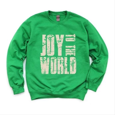 Joy To The World Block Distressed - женская толстовка с рисунком grass
