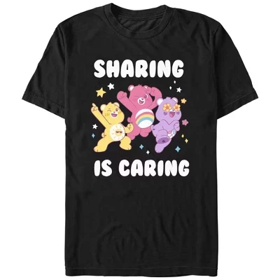 Мужская футболка Sharing Is Caring Bears черного цвета