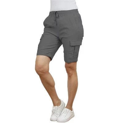 Женские шорты для бега трусцой свободного кроя Super Flex Stretch Cargo черного цвета