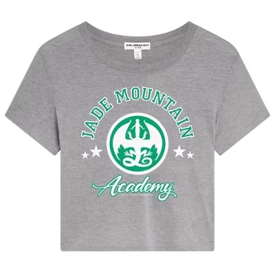 Женский укороченный топ с коротким рукавом Wings Of Fire Jade Mountain Academy Dylan, спортивный топ heather