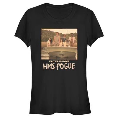 Женская футболка Outer Banks HMS Pogue для юниоров, черная