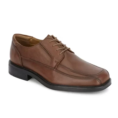 Мужская перспективная кожаная модельная обувь Oxford Shoe - Доступна широкая ширина.