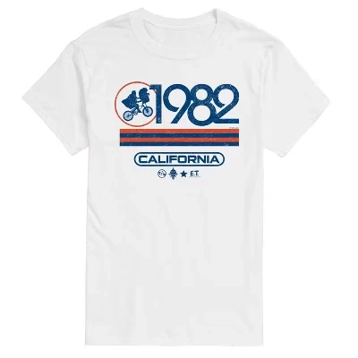 Мужская футболка с коротким рукавом и рисунком 1982 ET California, белая