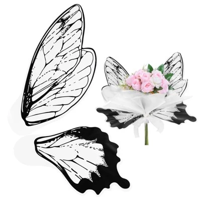 Упаковочная бумага Unique Bargains, цветочная, черная