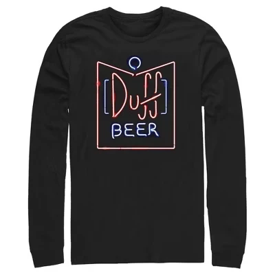 Мужской лонгслив The Simpsons Duff Beer Neon Sign, черный