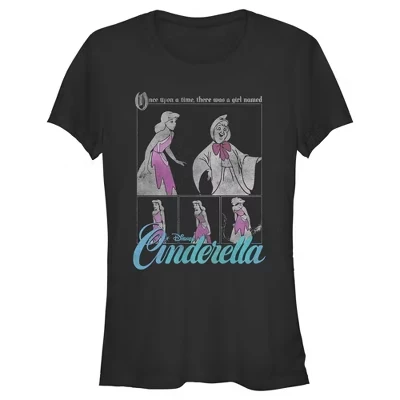 Женская футболка Cinderella Once Upon a Time, черная