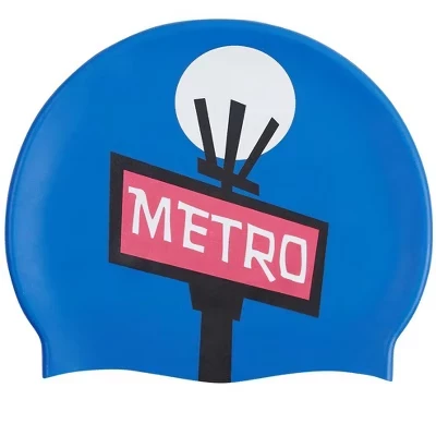 Силиконовая шапочка для плавания Metro Pop в парижском метро metro pop