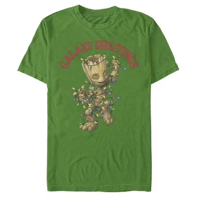 Мужская футболка Marvel Стражи Галактики Groot, зелёная