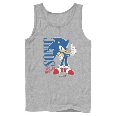 Мужская майка Sonic the Hedgehog Thumbs Up, меланжевая