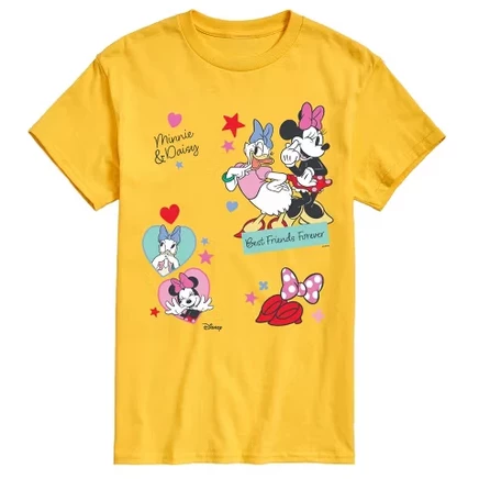Мужская футболка Disney Minnie Daisy Best Friends, желтая