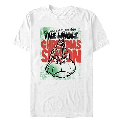 Мужская футболка The Grinch «Не люблю Рождество», белая