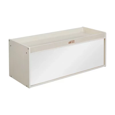 Шкаф ECR4Kids с зеркалом и игровой столешницей, белый