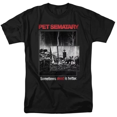 Футболка для взрослых с постером для кошек Pet Semetary черный черный