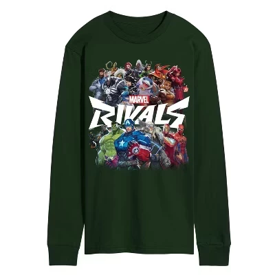 Мужская футболка с длинным рукавом Rivals Collage и графическим рисунком forest green