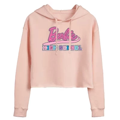 Женское худи Barbie «High School», укороченное, синее