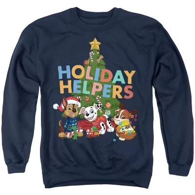Мужская толстовка с круглым вырезом от Paw Patrol Chase, Marshall, Rubble Christmas Holiday Helpers
