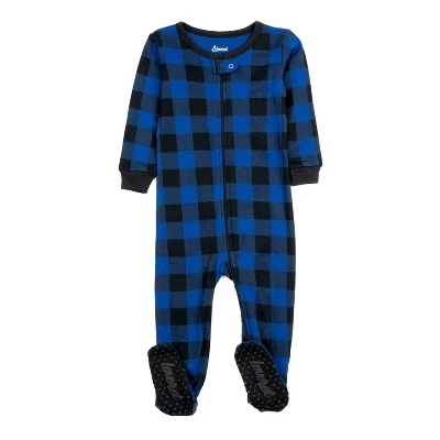 Leveret Cotton Kids Footed Pajamas Buffalo Plaid - Buffalo Check Pajamas multicolor (2)