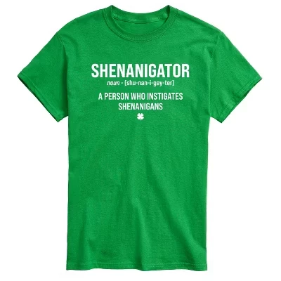 Мужская футболка Shenanigator Definition с коротким рукавом и рисунком зеленого цвета