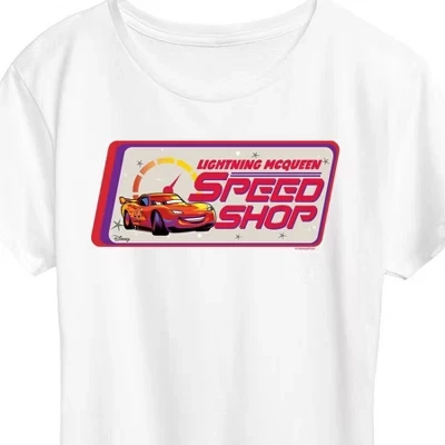 Женская футболка с коротким рукавом и графическим принтом Heather grey от Lightning McQueen Speed Shop