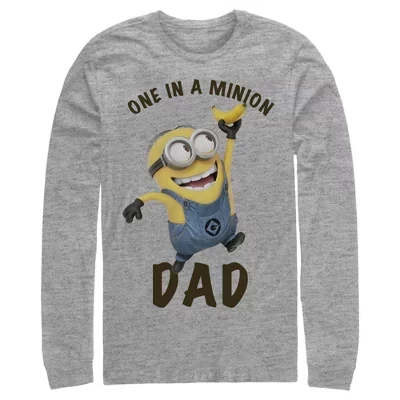 Мужской лонгслив Despicable Me «Папа-мион», меланжевый