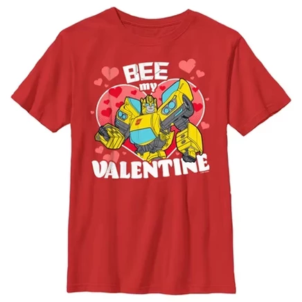 Мужская футболка Bumblebee Bee My Valentine, красная