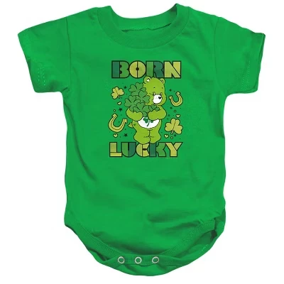 Детское боди Baby Born Lucky с мишкой Удачи на День Святого Патрика зеленого цвета