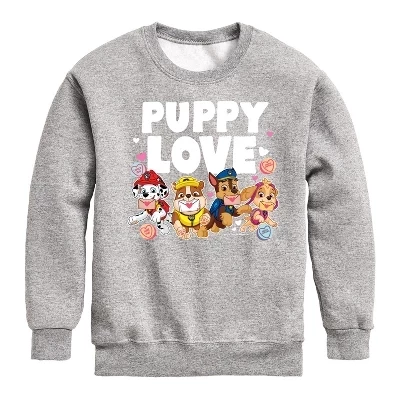 Флисовая толстовка с длинным рукавом Athletic heather для мальчиков - Paw Patrol - Puppy Luv с графическим рисунком