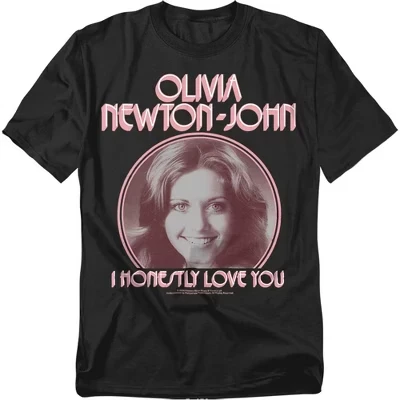 Мужская футболка Olivia Newtonjohn I Honestly Love You, черная