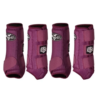 Сапоги для верховой езды Strike Sports Medicine Horse Boots от Professional's Choice (4 штуки) - Подкладка 2XCool и чехол Strike из ТПУ - Несколько размеров.