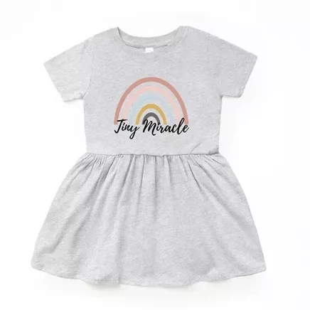Платье для младенцев Juniper Shop Tiny Miracle, серый меланж