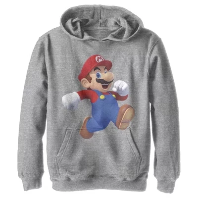 Худи для мальчиков Nintendo Mario 3D Run, серое меланжевое