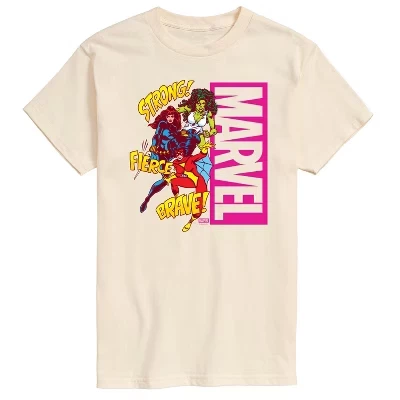 Men's -  - Super Hero Women Sound Effects Short Sleeve Graphic T-Shirt cream