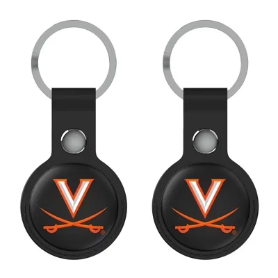 Черный держатель эмблемы университетов NCAA ACC с эмблемой Airtag 2-Pack virginia cavaliers