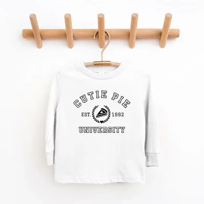 Футболка с длинным рукавом Cutie Pie University для малышей белого цвета